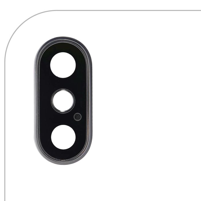 Rückkamera-Linse mit Halterung & Rahmen für iPhone XS/ XS Max (Silber) Nr.2
