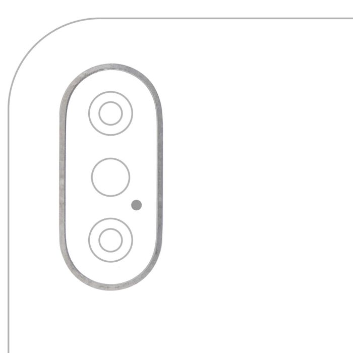 Rückkamera Ring nur für iPhone XS/ XS Max (Silber) (10er Pack)