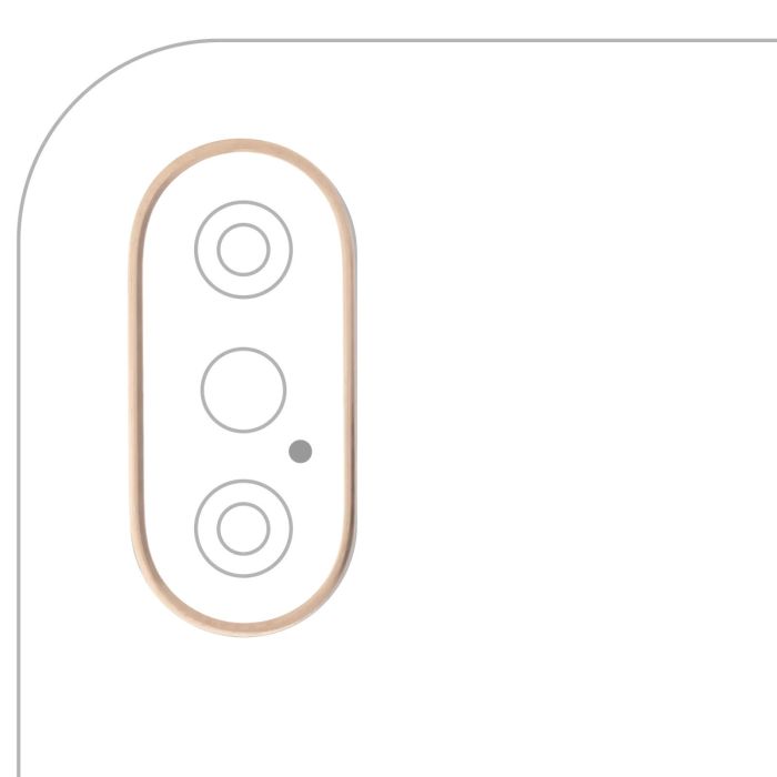 Rückkamera Ring nur für iPhone XS/ XS Max (Gold) (10er Pack)