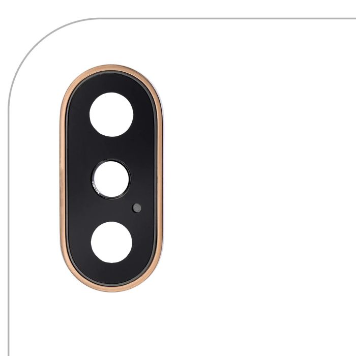 Rückkamera-Linse mit Halterung & Rahmen für iPhone XS/ XS Max (Gold) Nr.2