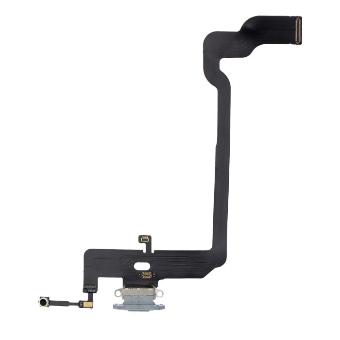 Ladebuchse Flexkabel für iPhone XS (Aftermarket) (Silber)