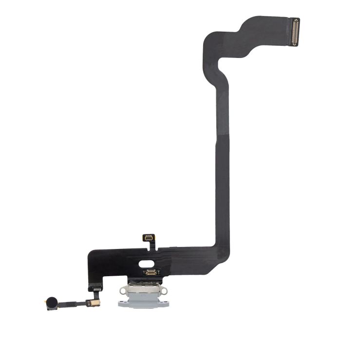 Ladebuchse Flexkabel für iPhone XS (Premium) (Silber)