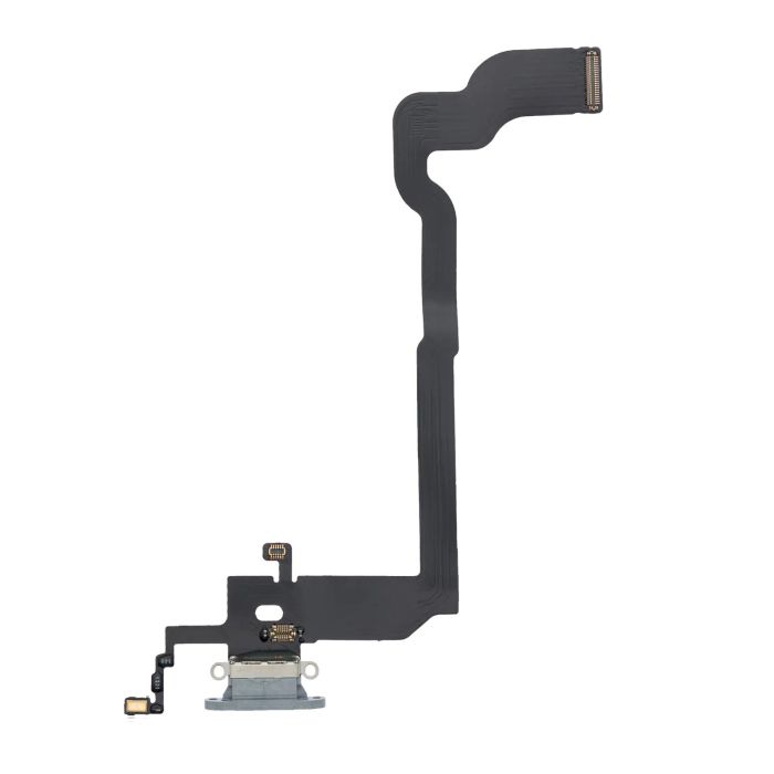 Ladebuchse Flexkabel für iPhone X (Aftermarket) (Silber)