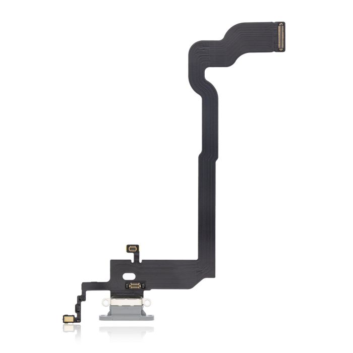 Ladebuchse Flexkabel für iPhone X (Premium) (Silber)
