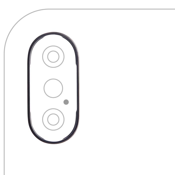 Rückkamera Ring nur für iPhone X (Space Grau) (10er Pack)