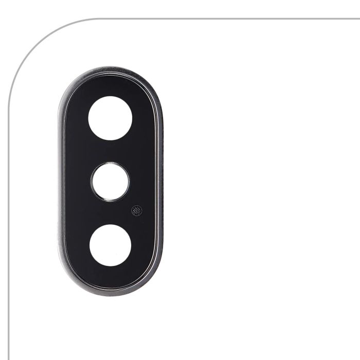 Rückkamera-Linse mit Halterung & Rahmen für iPhone X (Real Sapphire l Premium)