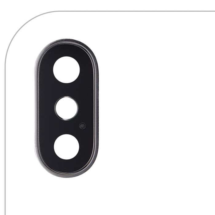 Rückkamera-Linse mit Halterung & Rahmen für iPhone X (Silber) Nr.2
