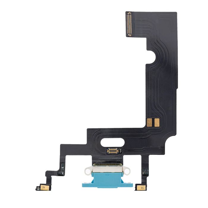 Ladebuchse Flexkabel für iPhone XR (Aftermarket) (Blau)