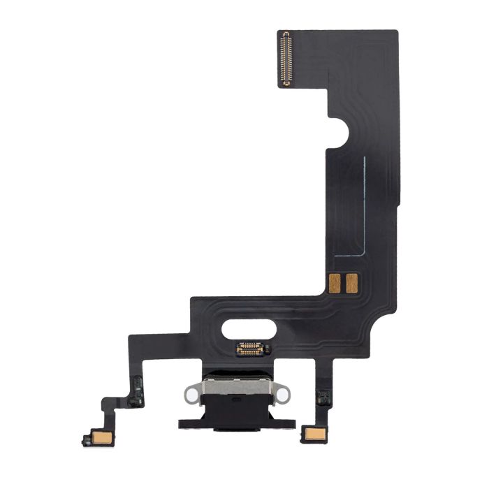 Ladebuchse Flexkabel für iPhone XR (Premium) (Schwarz)