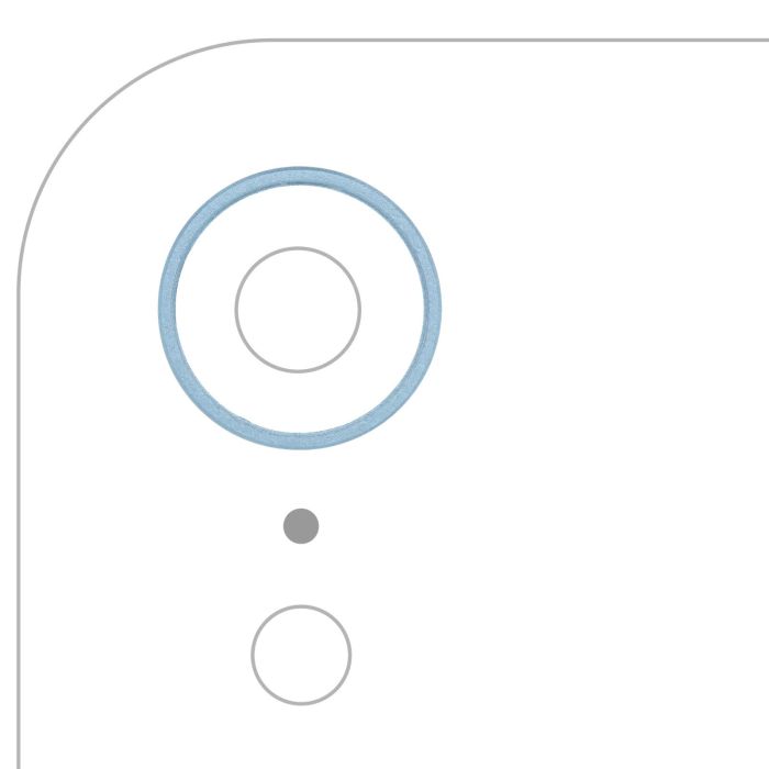 Rückkamera Ring nur für iPhone XR (Blau) (10er Pack)