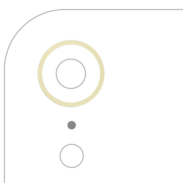 Rückkamera Ring nur für iPhone XR (Gelb) (10er Pack)