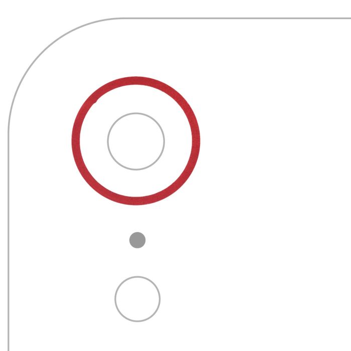 Rückkamera Ring nur für iPhone XR (Rot) (10er Pack)