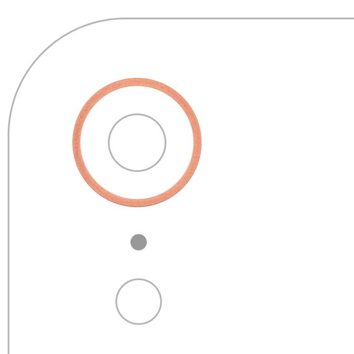 Rückkamera Ring nur für iPhone XR (Coral) (10er Pack)