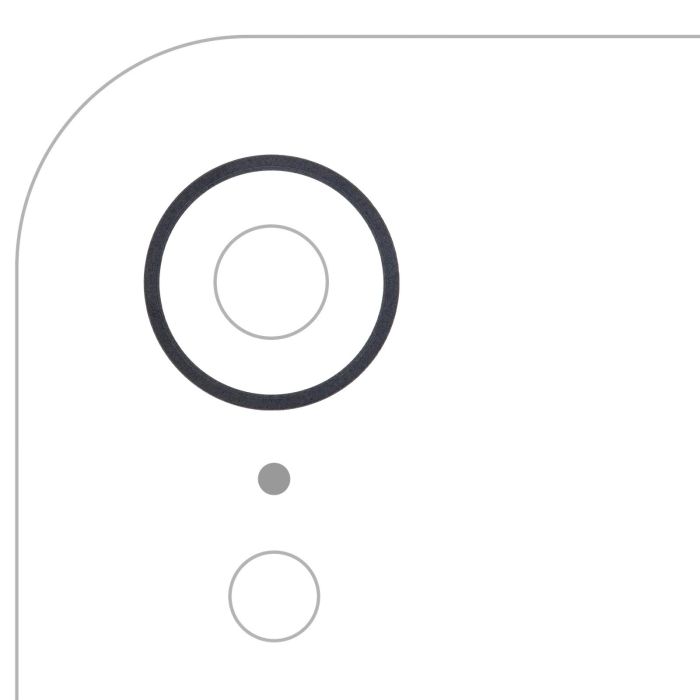 Rückkamera Ring nur für iPhone XR (Schwarz) (10er Pack)