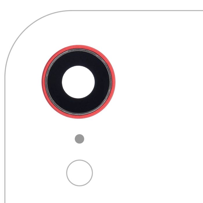 Rückkamera-Linse mit Halterung & Rahmen für iPhone XR (Rot) (10er Pack)