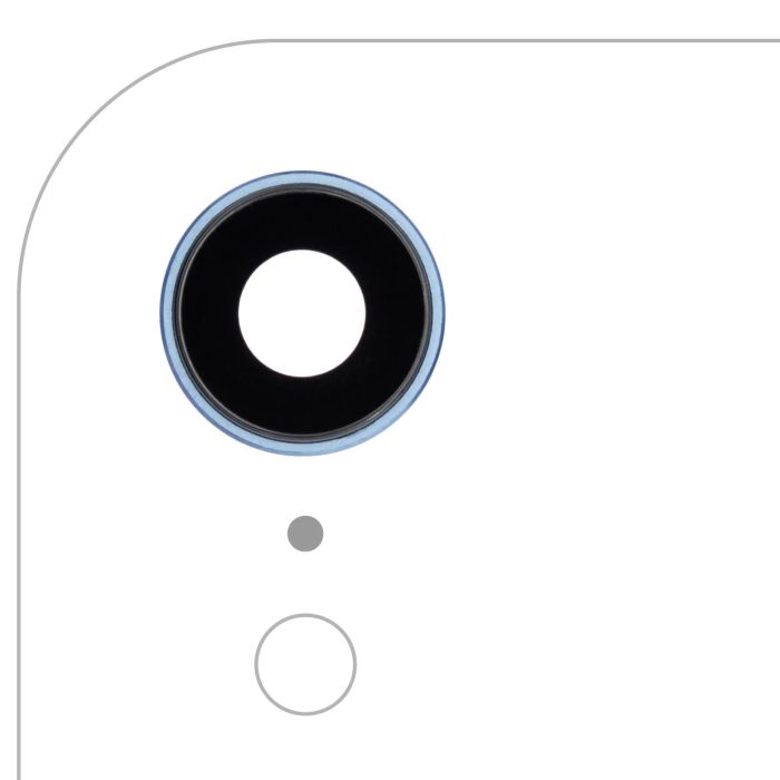 Rückkamera-Linse mit Halterung & Rahmen für iPhone XR (Blau) (10er Pack)