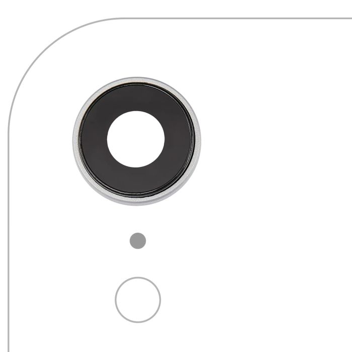Rückkamera-Linse mit Halterung & Rahmen für iPhone XR (Aftermarket Plus) (Weiß)