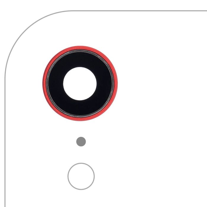 Rückkamera-Linse mit Halterung & Rahmen für iPhone XR (Rot)