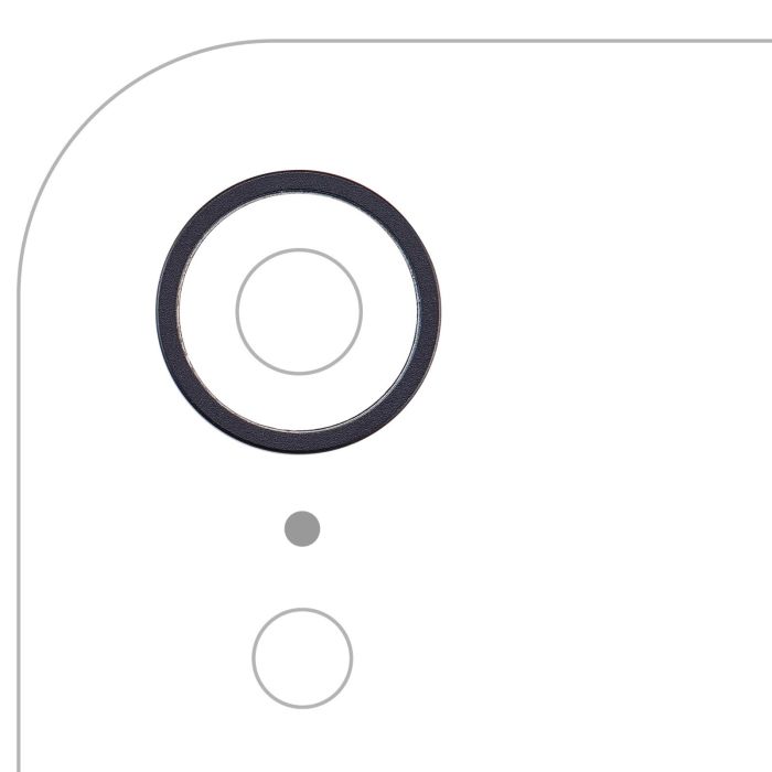 Rückkamera Ring nur für iPhone XR (Schwarz)