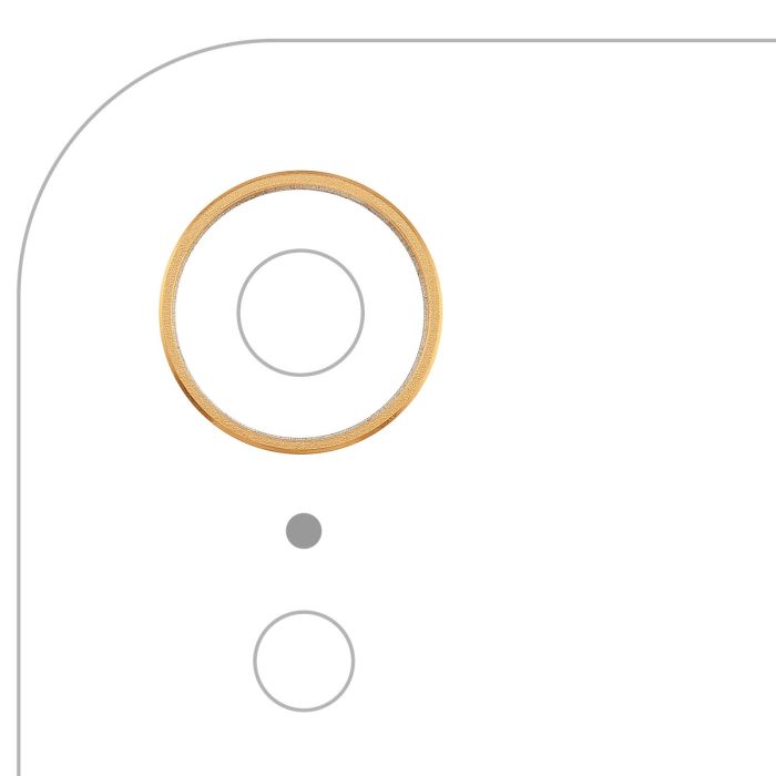 Rückkamera Ring nur für iPhone XR (Gelb)