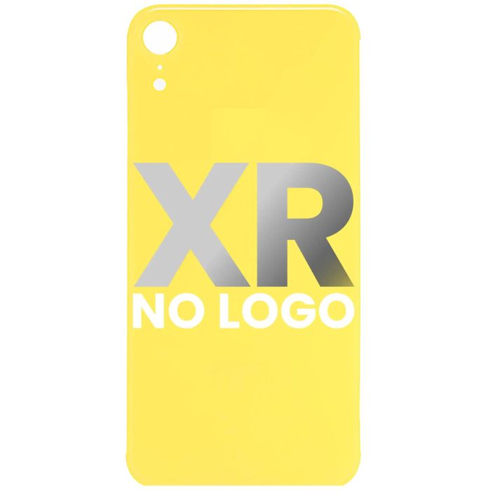 Rück Abdeckung Glas für iPhone XR (ohne Logo) (Gelb)