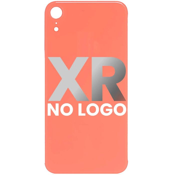 Rück Abdeckung Glas für iPhone XR (ohne Logo) (Coral)