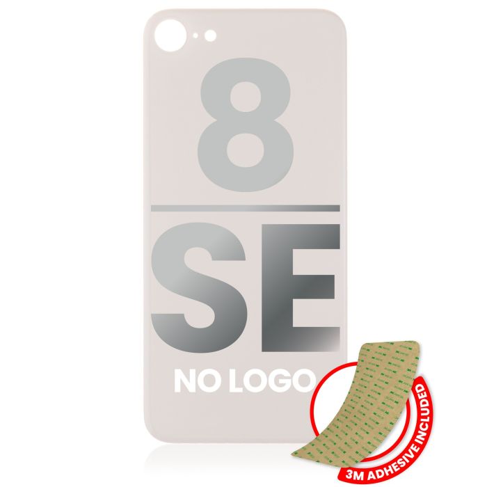 Rückglas mit 3M Klebeband für iPhone 8/ SE (ohne Logo/ großes Kameraloch) (Gold)