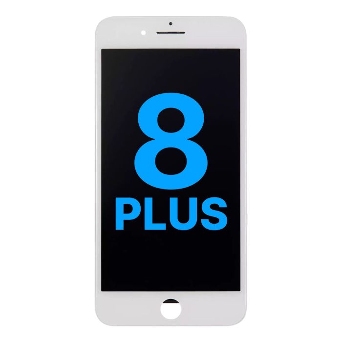 LCD Display Einheit mit Stahlplatte für iPhone 8 Plus (Aftermarket) (Weiß)