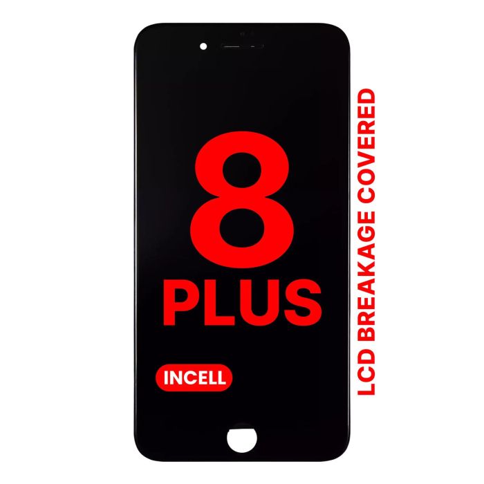 LCD Display mit Stahlplatte für iPhone 8 Plus (Aftermarket Pro XO7 Incell)
