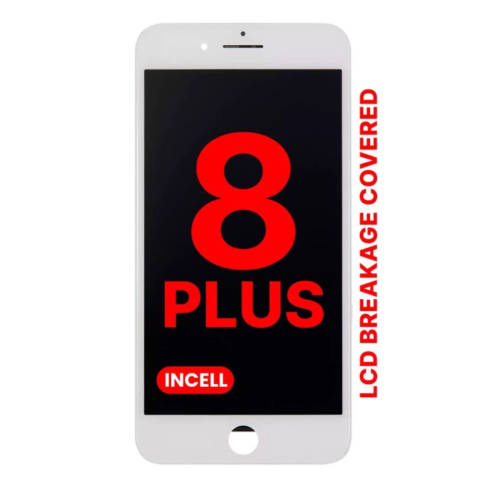 LCD Display mit Stahlplatte für iPhone 8 Plus (Weiß)