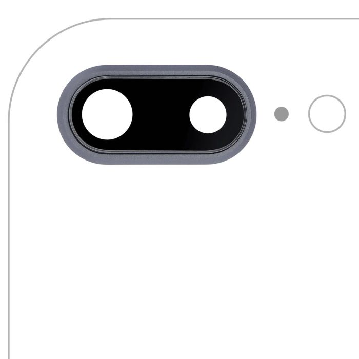 Rückkamera-Linse mit Halterung & Rahmen für iPhone 8 Plus (Space Grau)