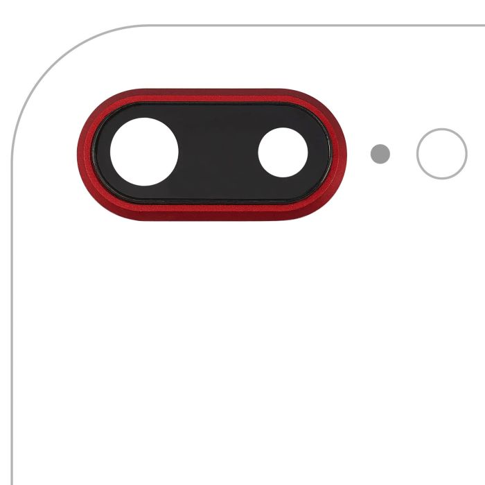 Rückkamera-Linse mit Halterung & Rahmen für iPhone 8 Plus (Rot)