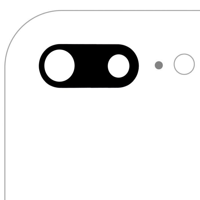 Rückkamera-Linse mit Kleber (Glas nur) für iPhone 7 Plus/ 8 Plus (10er Pack)