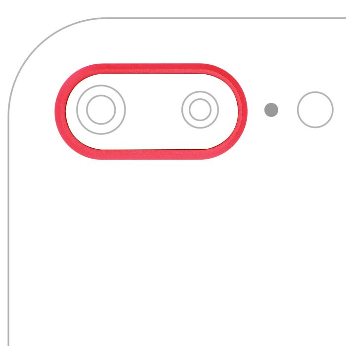Rückkamera Ring nur für iPhone 8 Plus (Rot) (10er Pack)