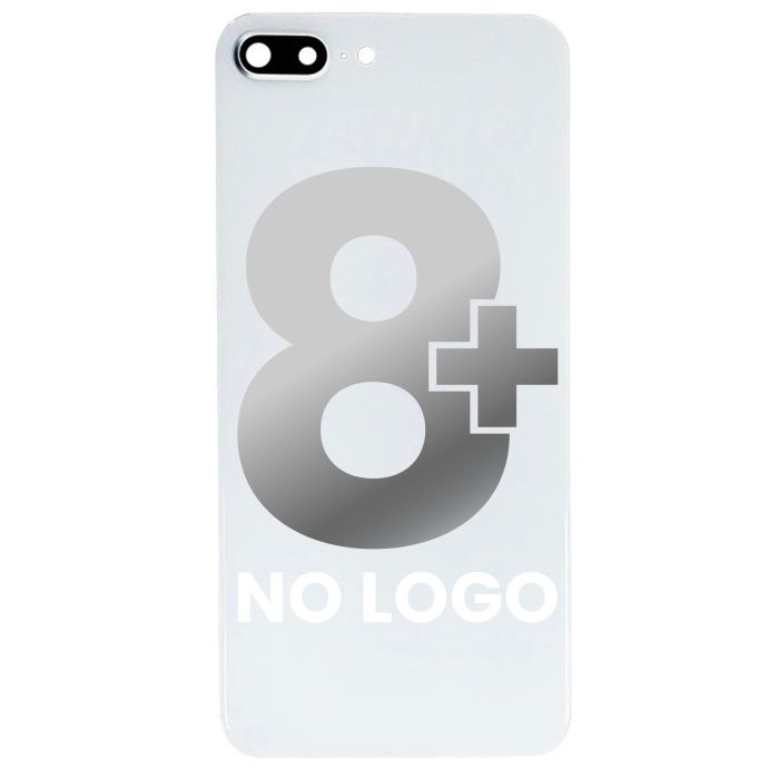 Rück Abdeckung Glas mit Rückkamera-Linse für iPhone 8 Plus (ohne Logo) (Silber)