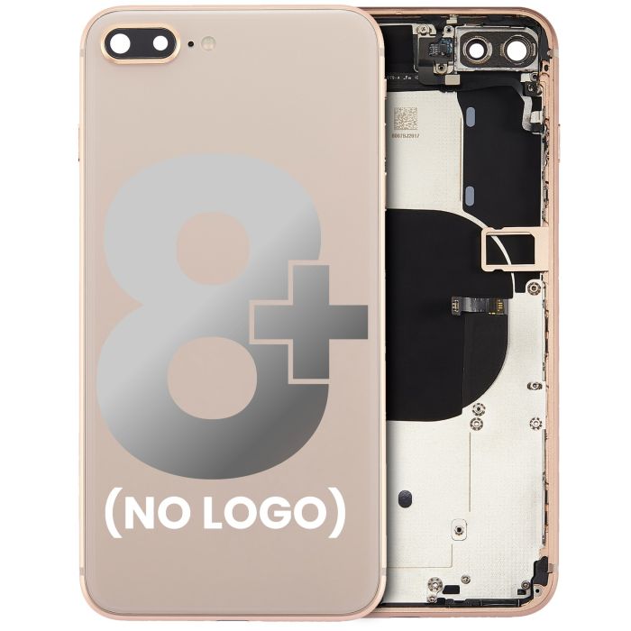 Rückgehäuse mit klein Bauteile vormontiert für iPhone 8 Plus (ohne Logo) (Gold)