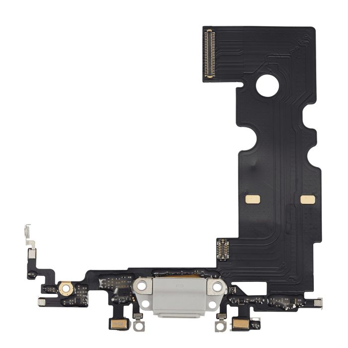 Ladebuchse Flexkabel für iPhone 8 (Aftermarket) (Silber)