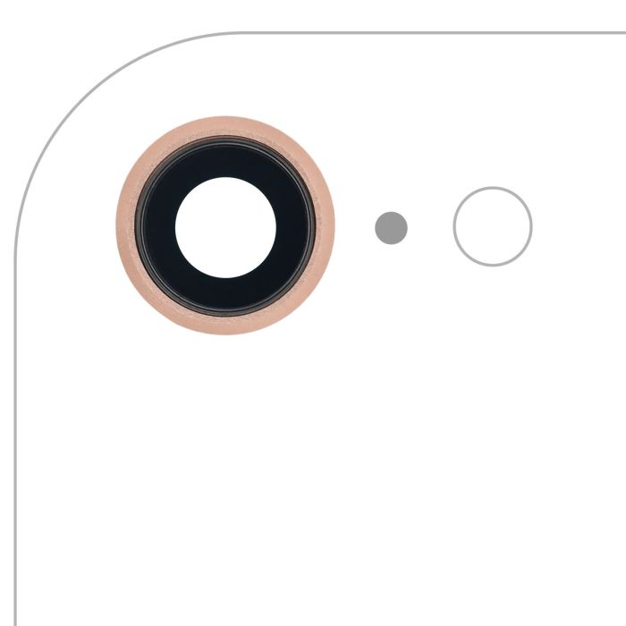 Rückkamera-Linse mit Halterung & Rahmen für iPhone 8 (Gold) (10er Pack)