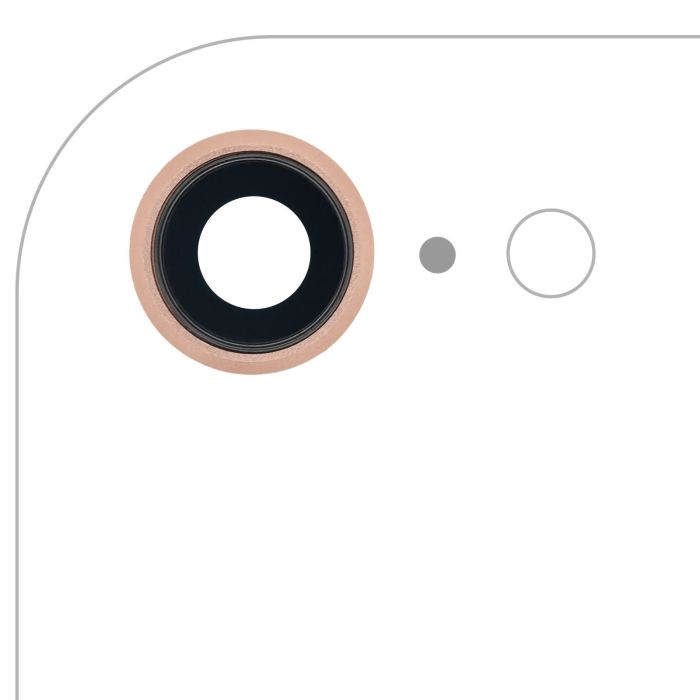 Rückkamera-Linse mit Halterung & Rahmen für iPhone 8 (Gold)