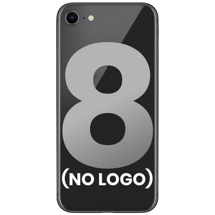 Rück Abdeckung Glas mit Rückkamera-Linse für iPhone 8 (ohne Logo) (Space Grau)