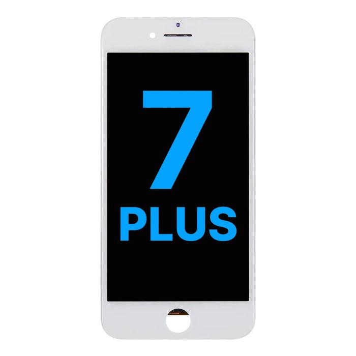 LCD Display Einheit mit Stahlplatte für iPhone 7 Plus (Aftermarket) (Weiß)