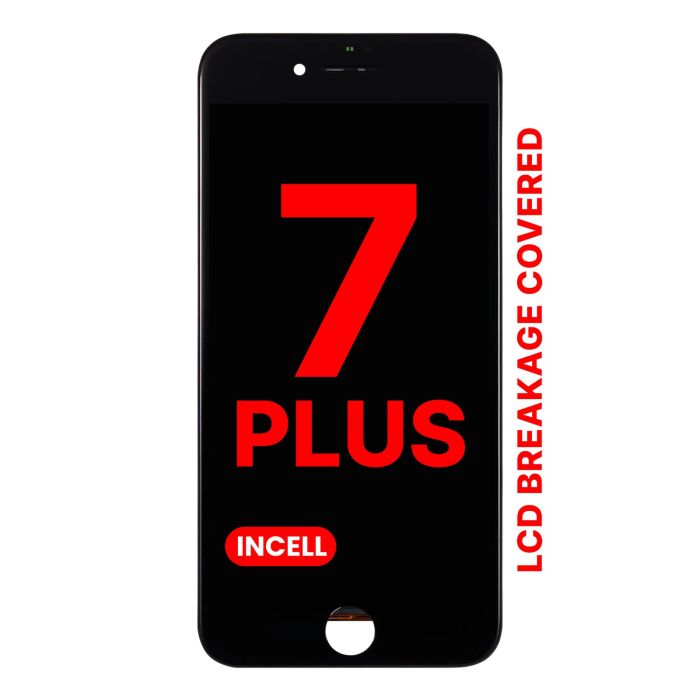 LCD Display mit Stahlplatte für iPhone 7 Plus (Aftermarket Pro XO7 Incell)