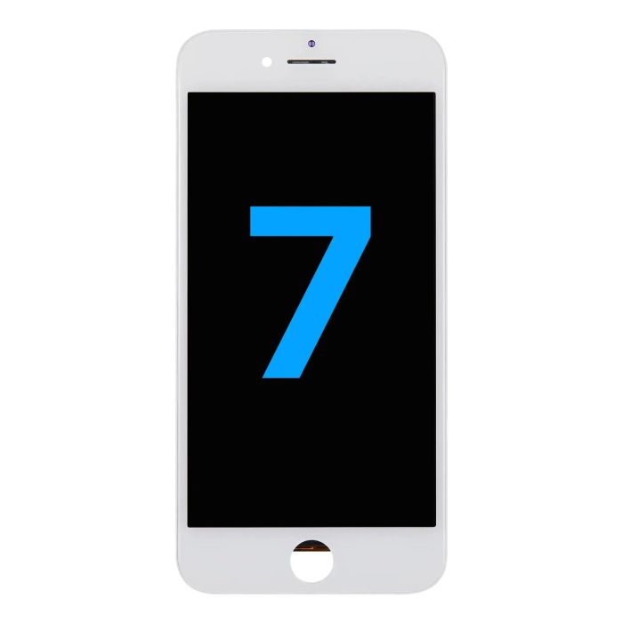 LCD Display Einheit mit Stahlplatte für iPhone 7 (Aftermarket) (Weiß)