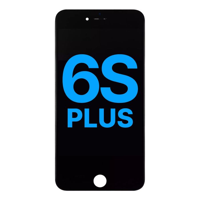 LCD Display Einheit mit Stahlplatte für iPhone 6S Plus (Aftermarket) (Schwarz)