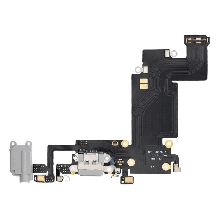 Ladebuchse Flexkabel für iPhone 6S Plus (Aftermarket) (Silber)
