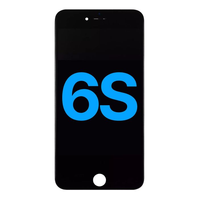 LCD Display Einheit mit Stahlplatte für iPhone 6S (Aftermarket) (Schwarz)