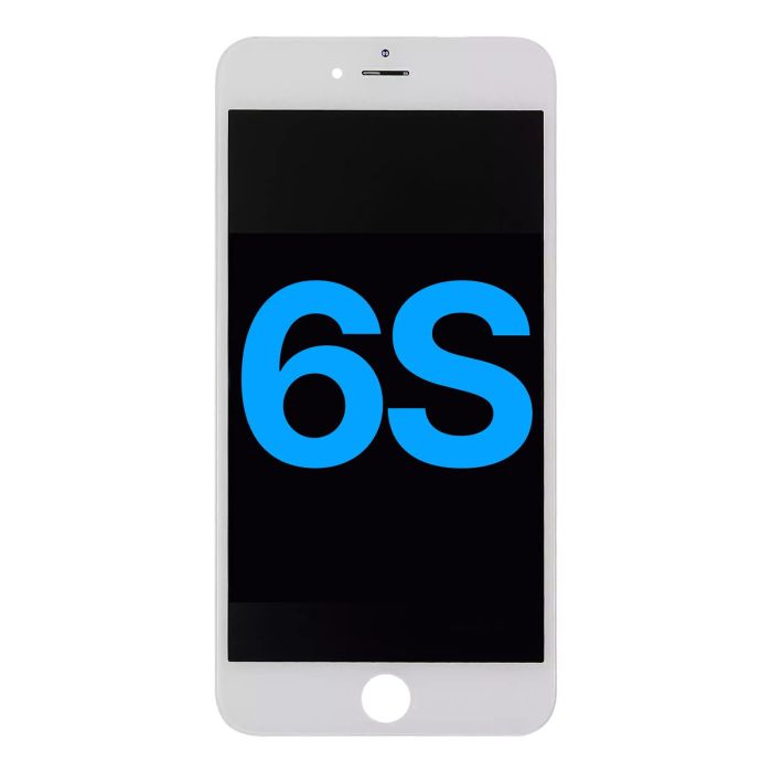 LCD Display Einheit mit Stahlplatte für iPhone 6S (Aftermarket) (Weiß)