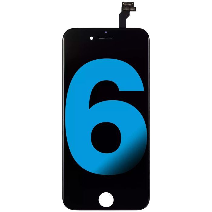 LCD Display Einheit für iPhone 6 (Aftermarket AQ7) (Schwarz)