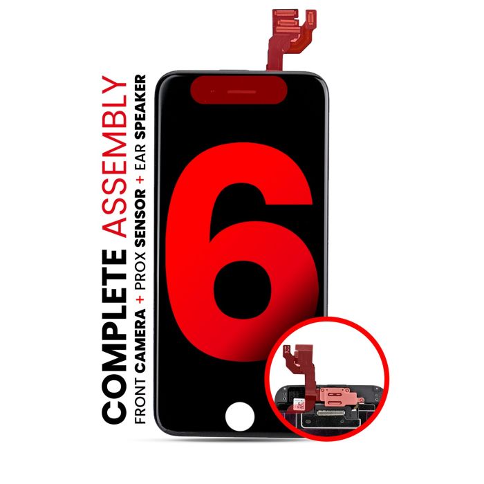 Complete LCD Display für iPhone 6 (mit Frontkamera: Prox Sensor & Ear Speaker)