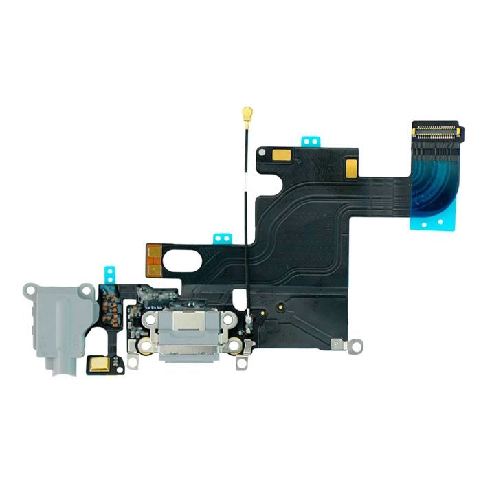 Ladebuchse Flexkabel für iPhone 6 (Aftermarket) (Silber)